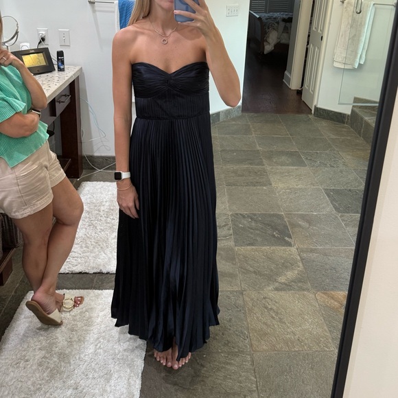 AMUR Belle Strapless Dress in Navy - Picture 4 of 7